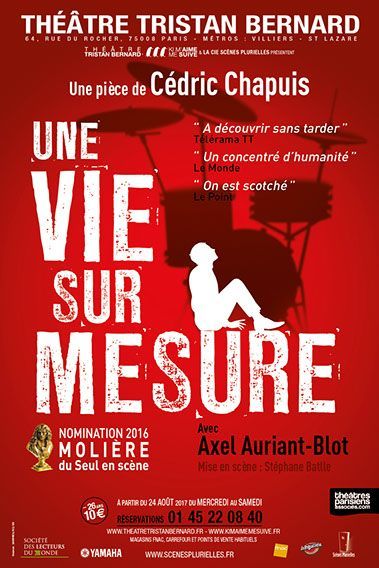 Le célèbre spectacle "Une Vie Sur Mesure" fait son arrivée à Paris avec pour acteur principal le jeune et brillant comédien Axel Auriant-Blot