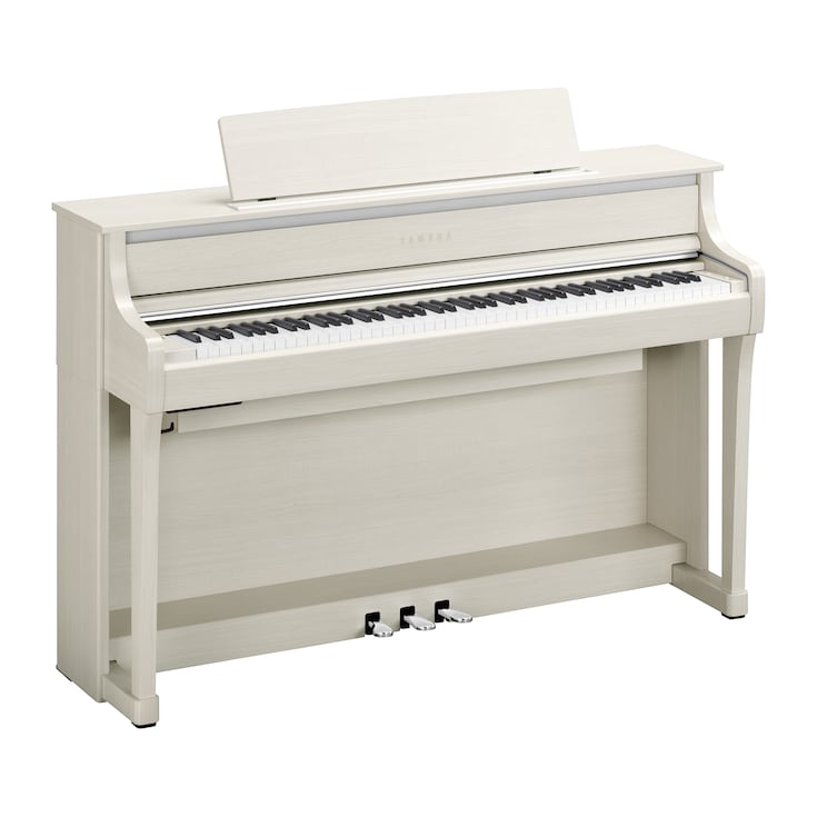 Diagonal side view of the Yamaha Clavinova CLP-875WB