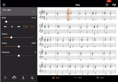 Jouez immédiatement vos morceaux favoris en créant une partition à partir d'un morceau audio.