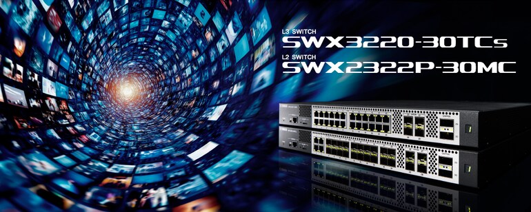 Commutateur Yamaha L3 SWX3220 / Commutateur L2 SWX2320 (liaison montante 100G/25G)