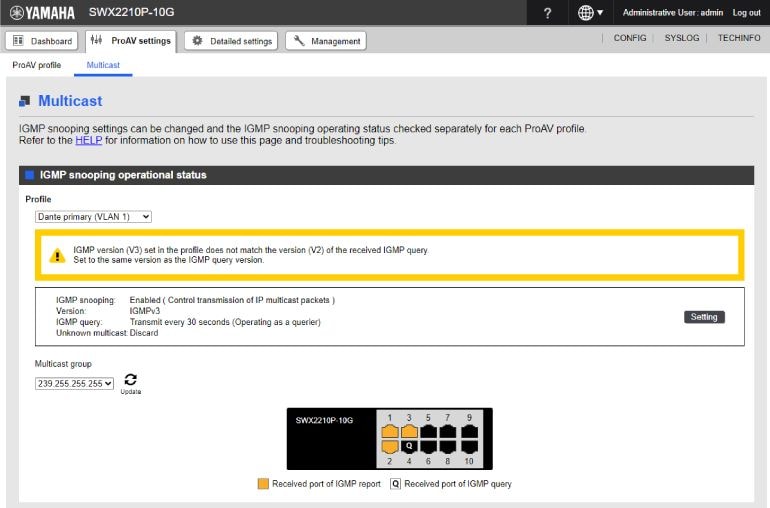 Yamaha SWX2210P-10G: One-click Optimization