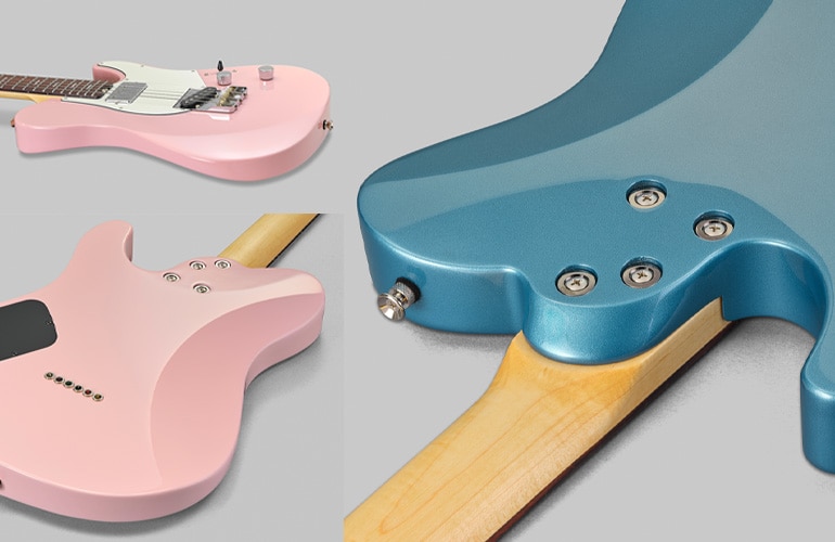 Forme du corps de la Pacifica SC Professional avec travail des contours pour une meilleure jouabilité