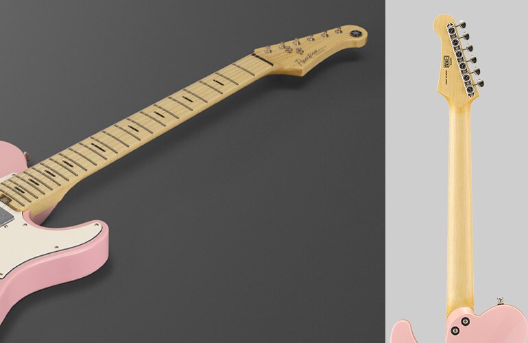 Photo en gros plan de la forme du manche de la Pacifica SC Professional