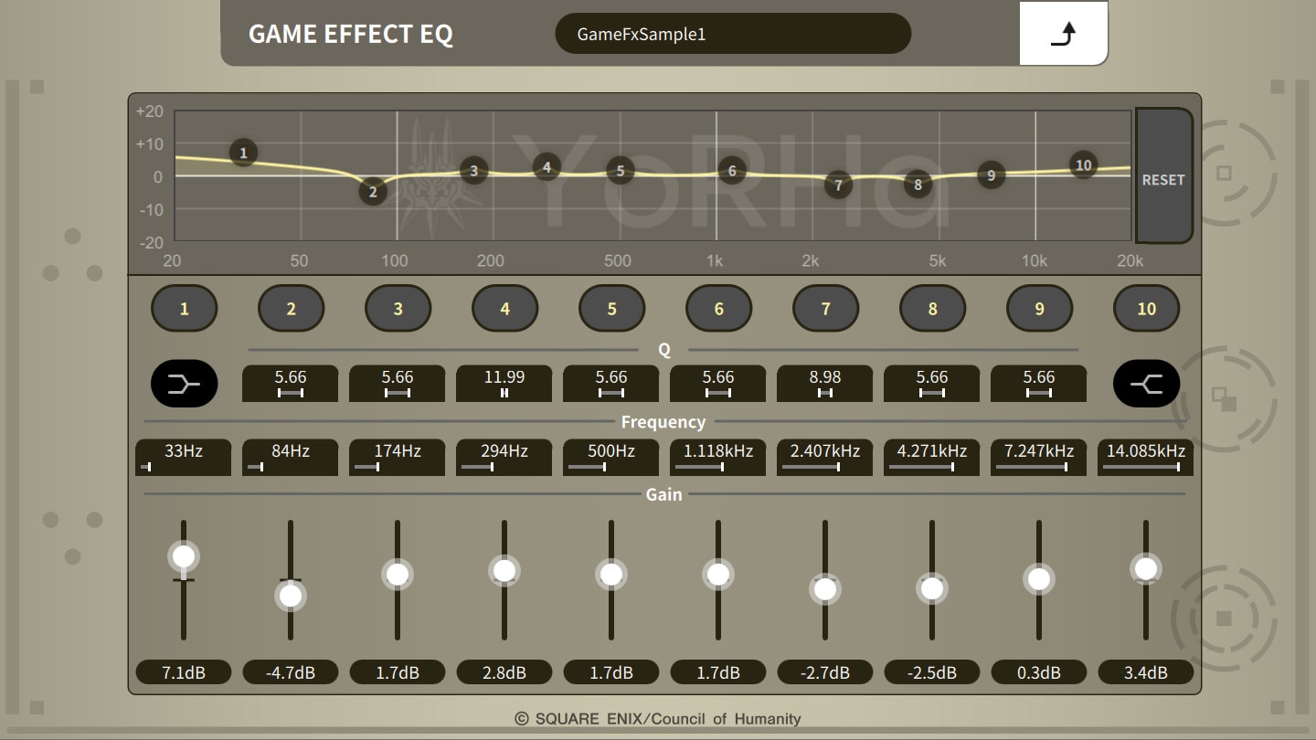 Yamaha ZG Controller - Game Effect EQ