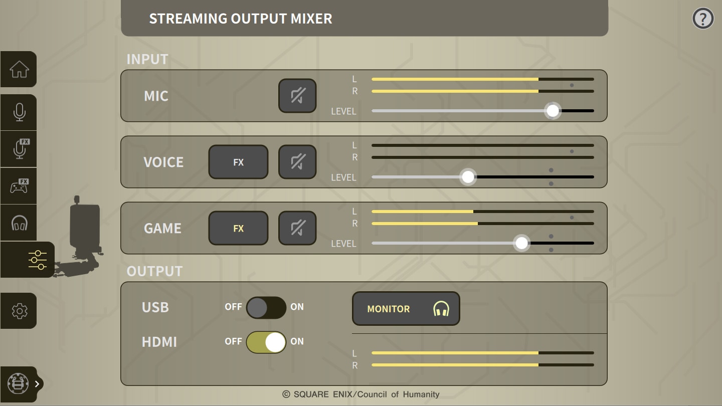 Yamaha ZG Controller - Streaming Output Mixer