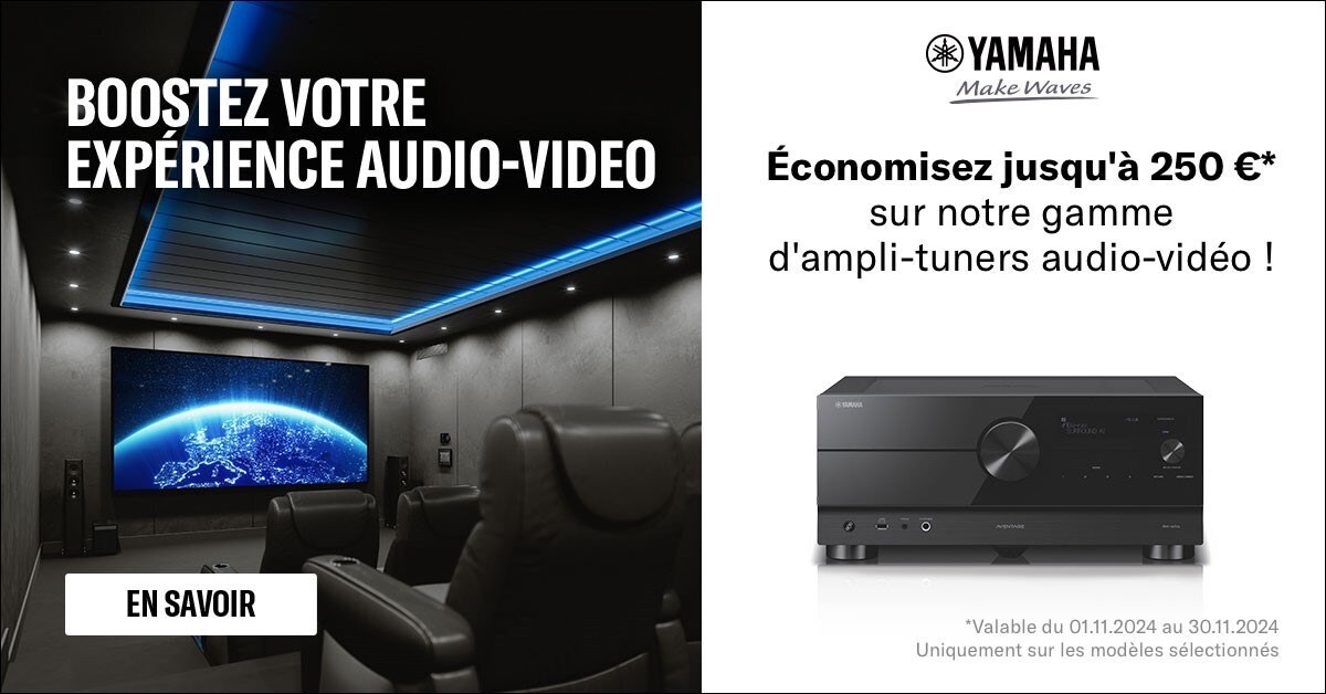 Jusqu’à 250 €* remboursés pour l’achat d’un ampli-tuner audio-vidéo !