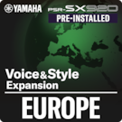 Europe (Pre-installed Expansion Pack - Yamaha Expansion Manager compatible data)