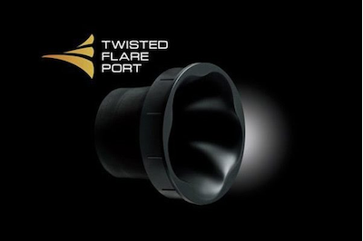 Des basses fréquences claires grâce à la technologie Twisted Flare Port™