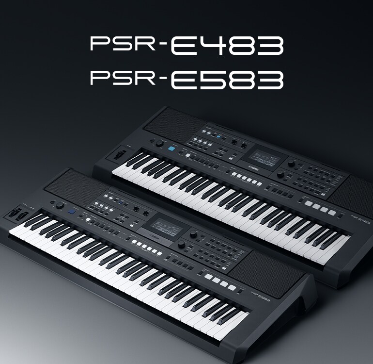 Claviers Yamaha PSR-E483 et E583.